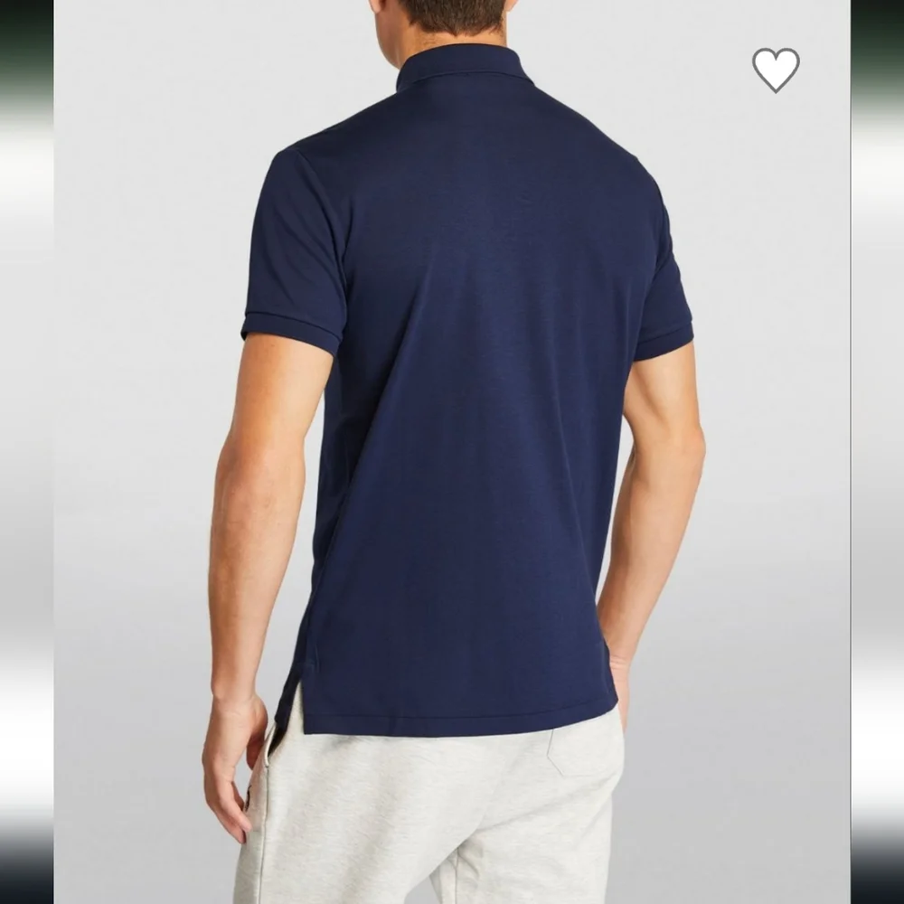 POLO RALPH LAUREN Polo Shirt Pima Cotton Custom-Fit French Navy XXL